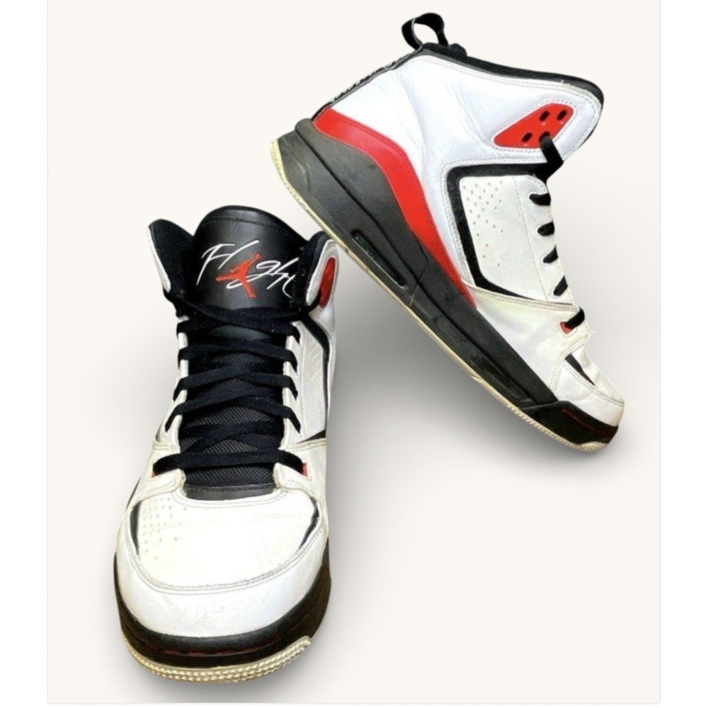 Jordan SC-2 High Top Shoes Mens 11.5 White Black Red Basketball Nike